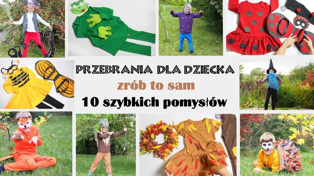 dziecko w wygodnym stroju karnawałowym diy