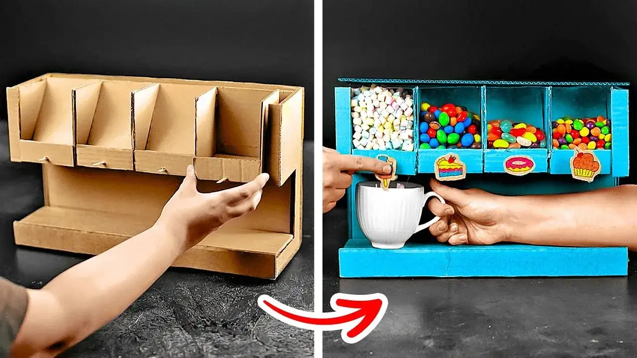 akcesoria do sklepu z kartonu DIY